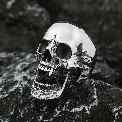 Bright Heavy Skull Stainless Steel Creative Ring