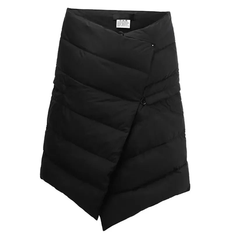 Oversized Shawl Jacket – Elegant Black Winter Coat for Women