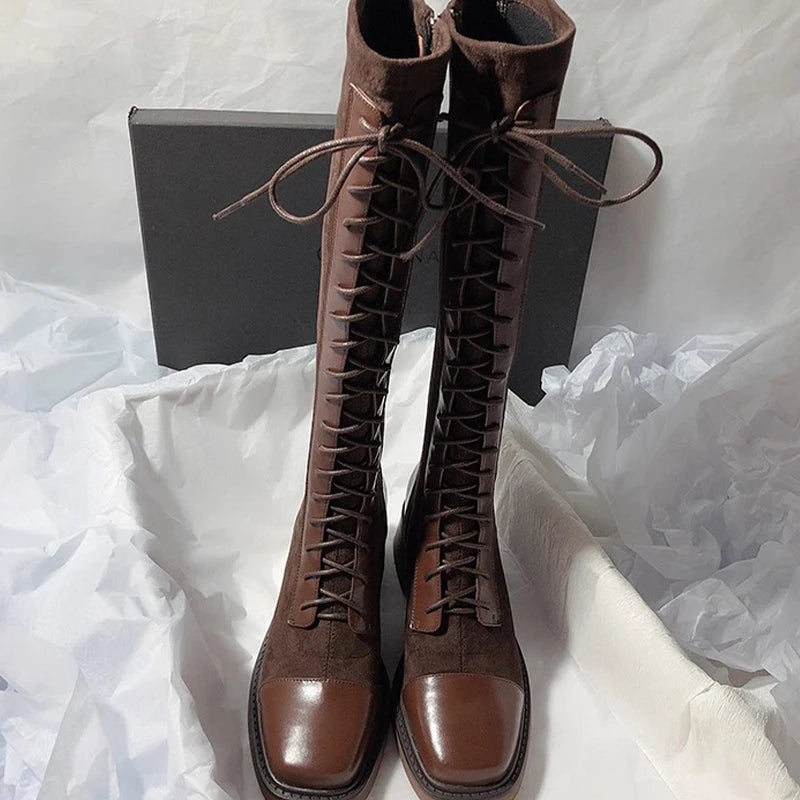 Women Classic Style High Quality Lace Up Boots
