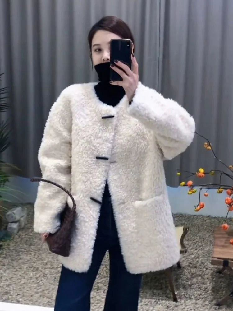 New O Neck Single Breasted Coats