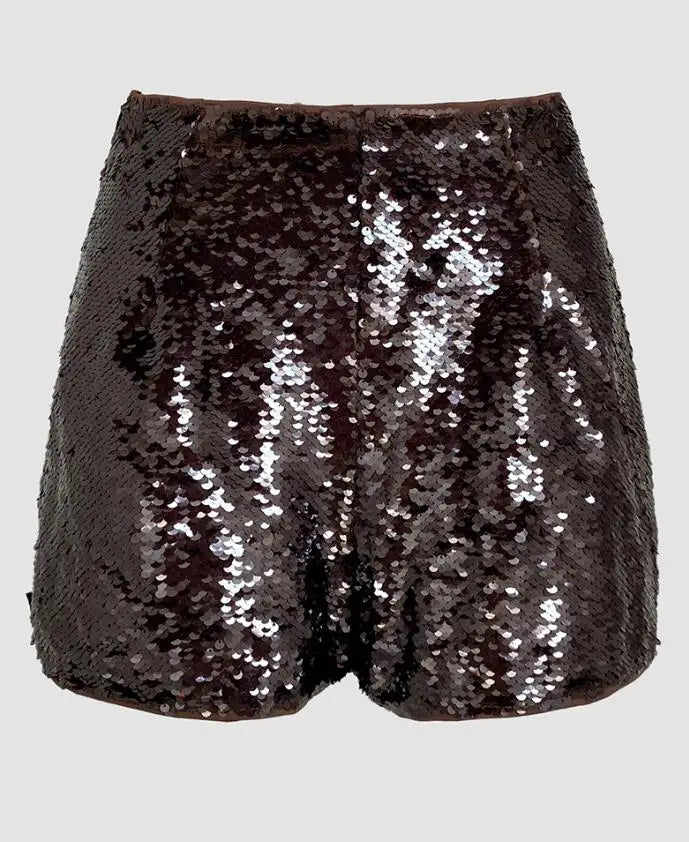 Chic Solid Color Back Zipper Women Shorts