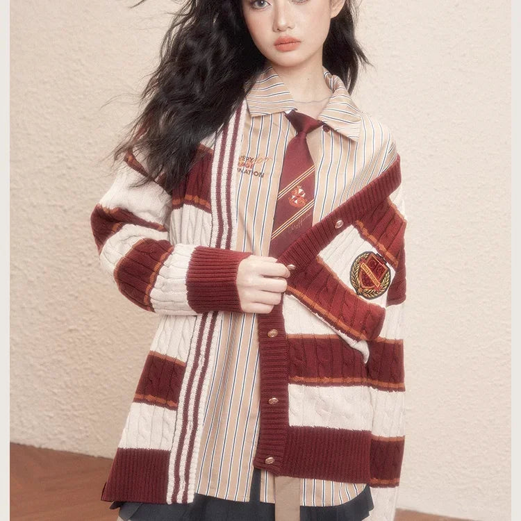 Womens Vintage Korean Style Thick Loose Winter Sweaters