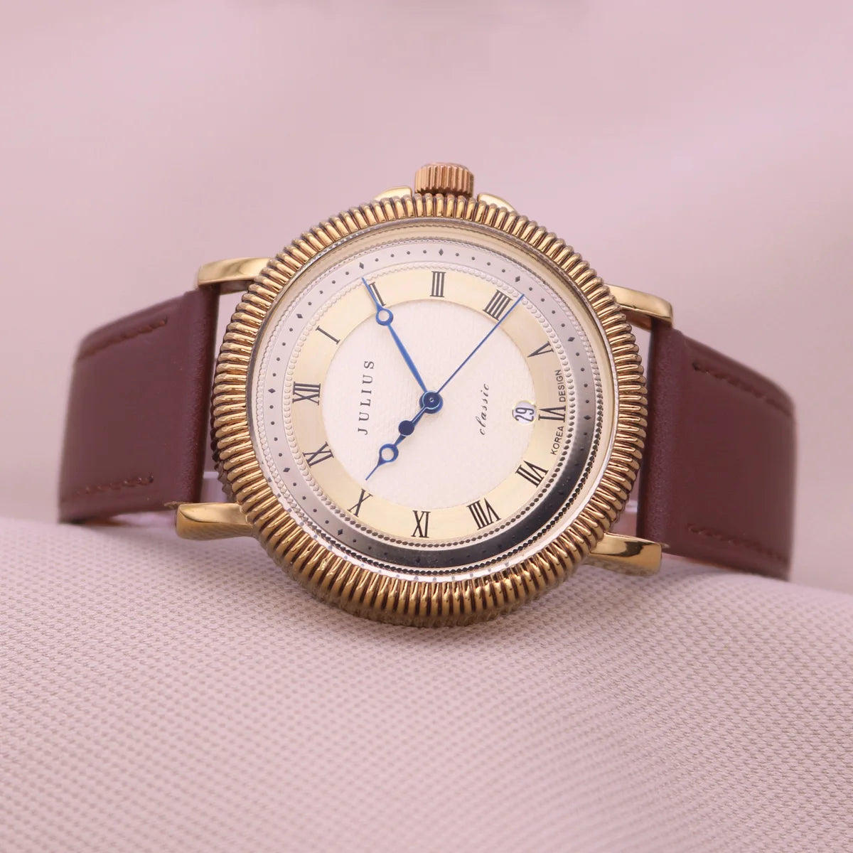 Creative Leather Auto Date Quartz Watches For Men