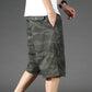 Safari Style Camouflage Printed Drawstring Men Casual Shorts