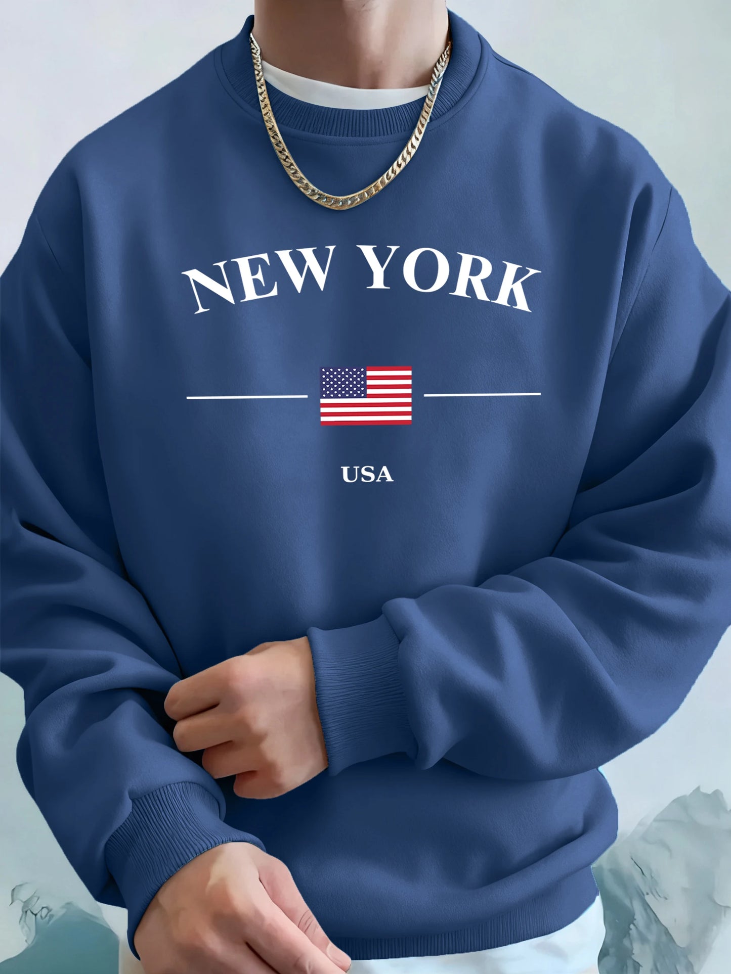Manhattan New York Printed Crew Neck Sweatshirts