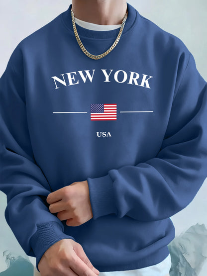 Manhattan New York Printed Crew Neck Sweatshirts