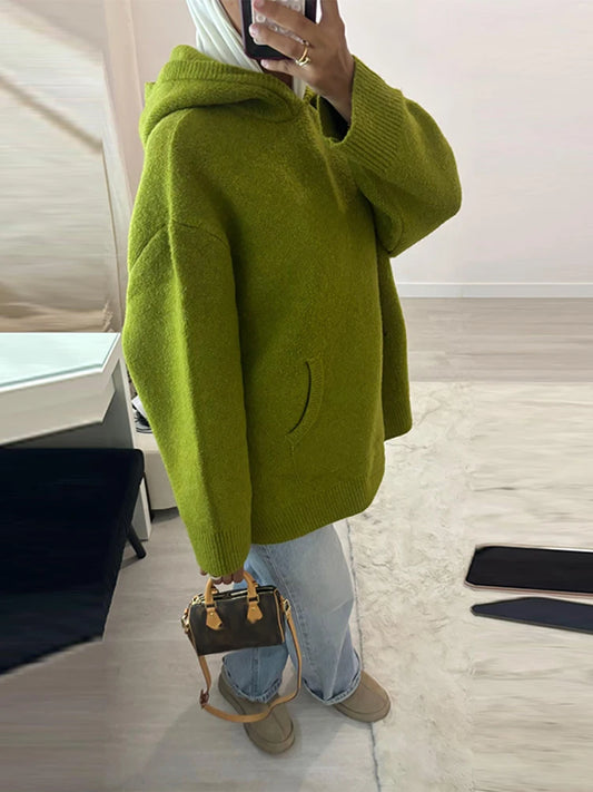 2025 Mens Fleece Sweater Long Sleeve Warm Loose Fit Pullover Multi Color Printed Korean Fashion