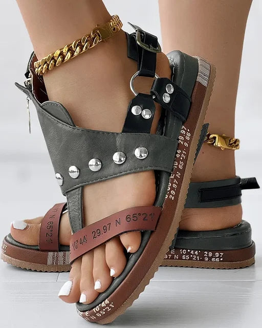 New Trendy Style Zipper Comfortable Sandals For Women