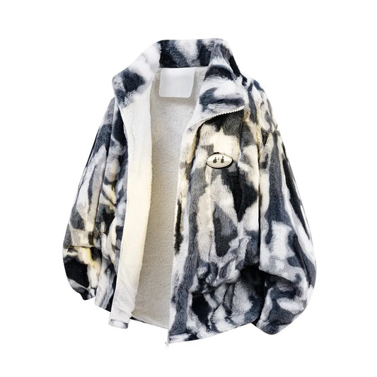 Plus Size Furry Warm Jacket for Effortless Cozy Chic Winter Street Style