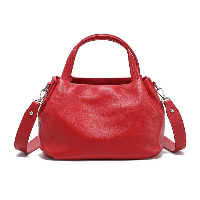 Designer Cowhide Genuine Leather Large Capacity Shoulder Bags