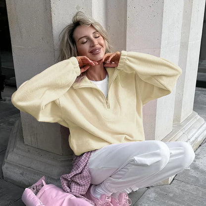 2025 Polar Fleece Hoodie Women S Loose Fit Pullover Sweatshirt For Spring Fall