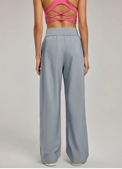 California Summer Street Style Wide Leg High Waist Pants