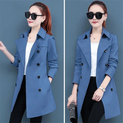 New Solid Khaki Trench Coats