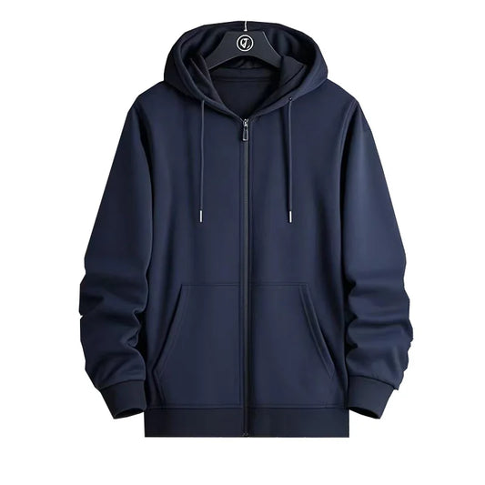 Loose Fit Zipper Closure Comfortable Simple Hoodies