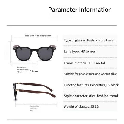Nature Meets Tech: Matte Grey Sunglasses with Textured Wooden Temples