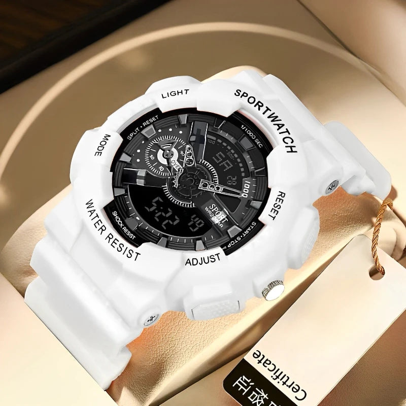 Mens Casual Muscular Sport Digital Analog Watch
