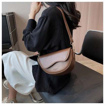 Casual Small Leather Women Armpit Messenger Bags