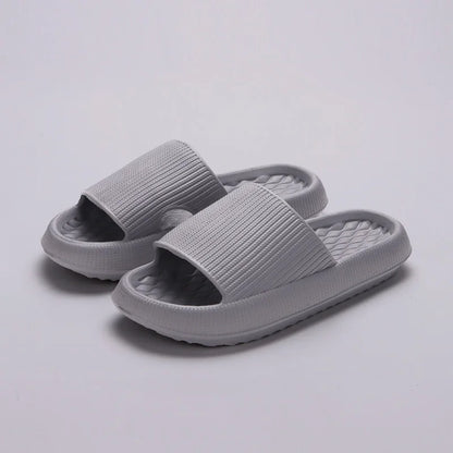 2025 New Summer Womens Soft Sole Cloud Slippers Eva Thick Platform Non Slip Flip Flops For Beach Bathroom