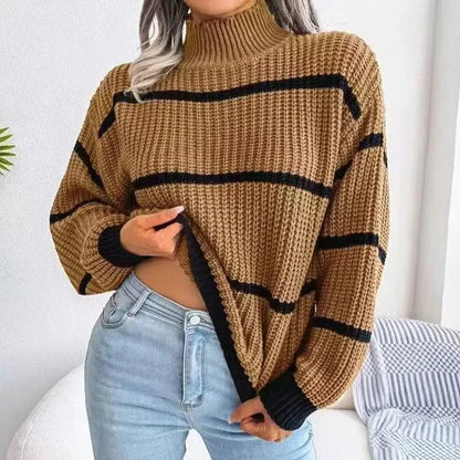 New Womens Multi Color Striped Autumn Winter Sweaters