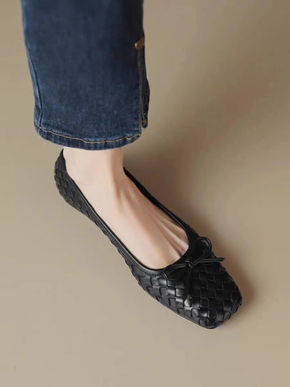 Women Stylish Flats Designer Weave Loafers