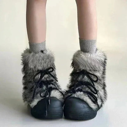 Cold Fighter Furr Plush Warmy Feeling Designer Boots For Women