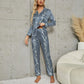 Women Button Down Long Sleeve Sleepwear Pajamas Set