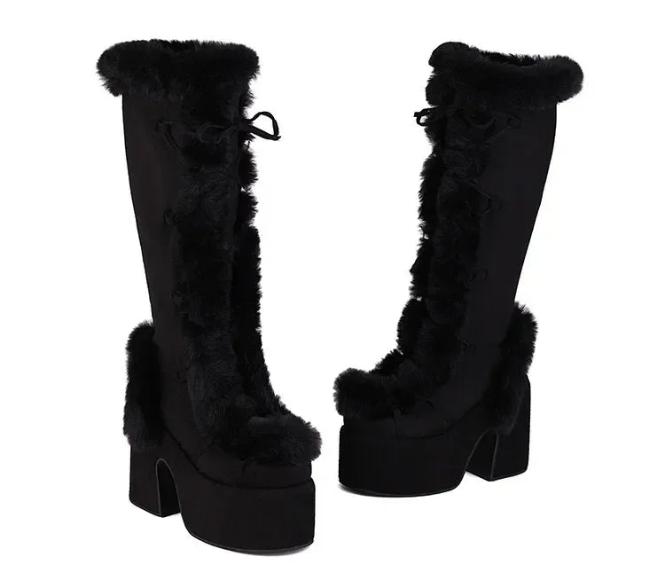 New Winter Style Warm Platform Heel Women Boots