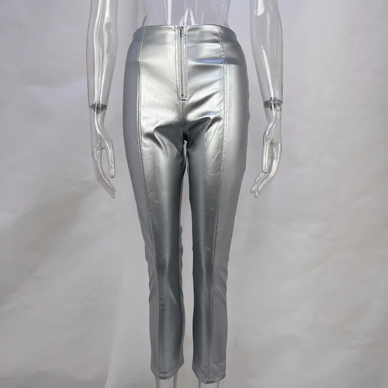Dreamy Shiny PU Leather Skinny Sexy Pants For Women