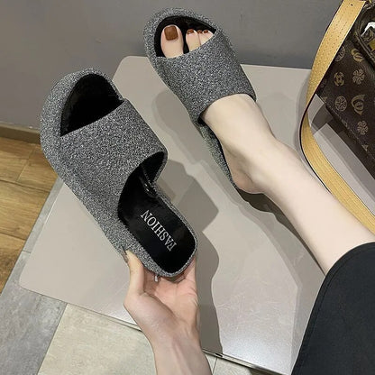 Platform High Heels Summer Slip On Women's Wedge Sandals