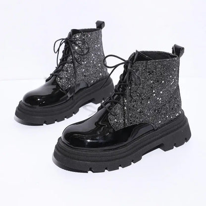 Luxury Silver Design Mid Heel Winter Women Boots