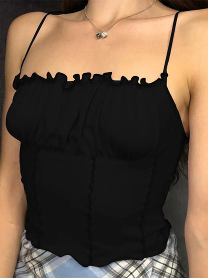 2025 Summer Satin Halter Top Womens Sexy Sleeveless Camisole Slim Fit Strap Vest Elegant Fashion Tank Tops