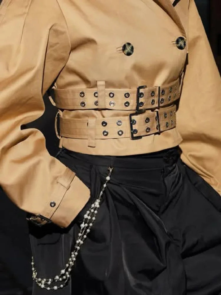 Oversize Long Single Breasted Womens Trench Coat