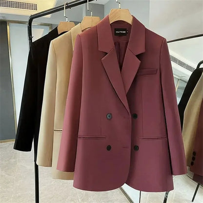 Office Fashion Open Stitch Thin Blazers