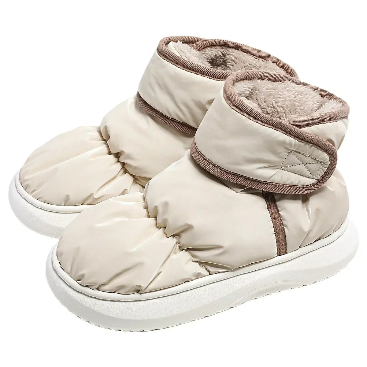 Fashion Winter Snow Boots For Women Warm Outdoor Cotton Boots Cold Proof Furry Design Plush Faux Fur Shoes For Ladies Girls