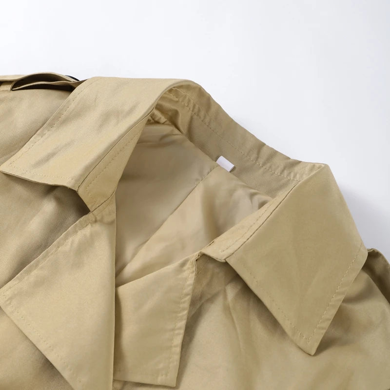 Oversize Long Single Breasted Womens Trench Coat