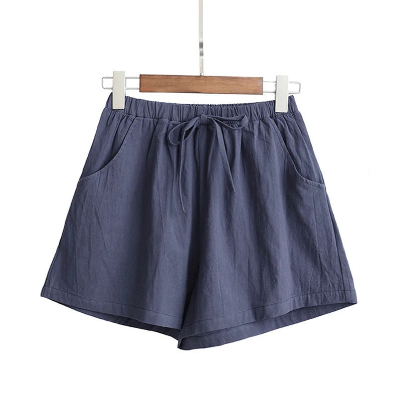 England Style Mid Waist Women Casual Shorts