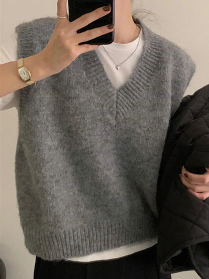 V Neck Mens Winter Knitted Oversized Sweaters