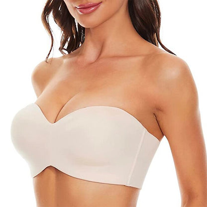 Full Support Non-Slip Convertible Bandeau Strapless Bra