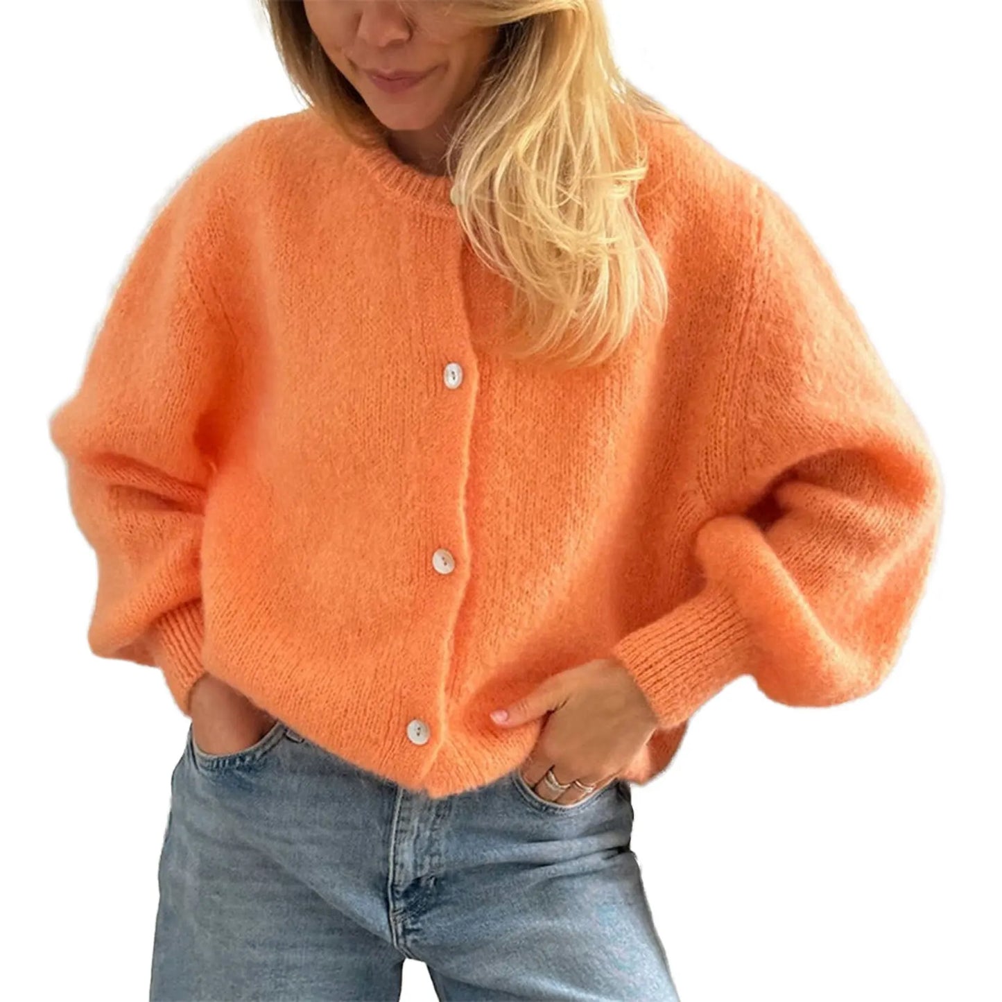 Casual Soft Single Breasted Cardigan Sweater