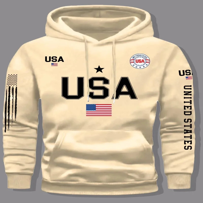 Womens Usa Flag National Hoodies