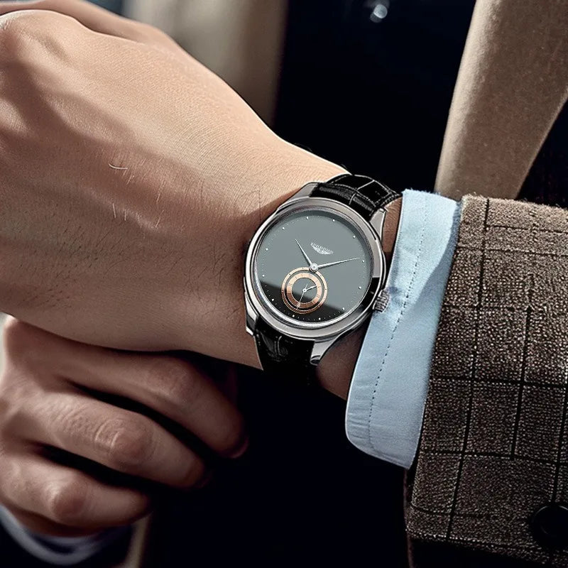 Mens Casual Classic Numeral Gold Analog Watches