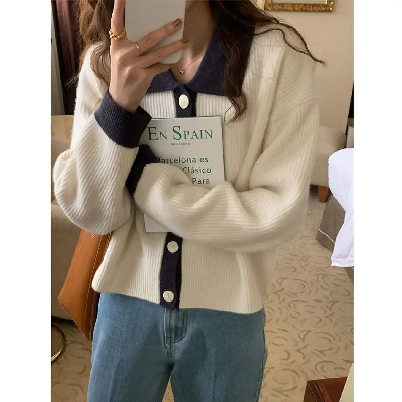 Vintage V Neck Sweaters 2023 Autumn Winter Fashion For Casual Women