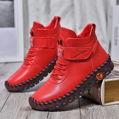 Modern Style Long Cross Lace Up Warm Winter Boots For Women