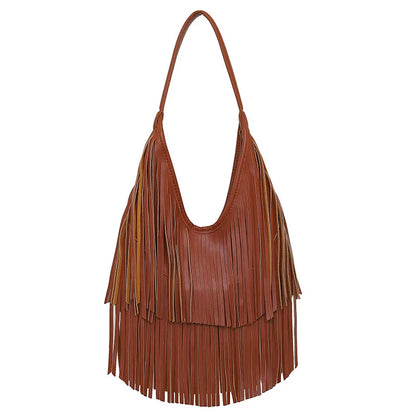 Homme Femme Star Tassel Leather Bags