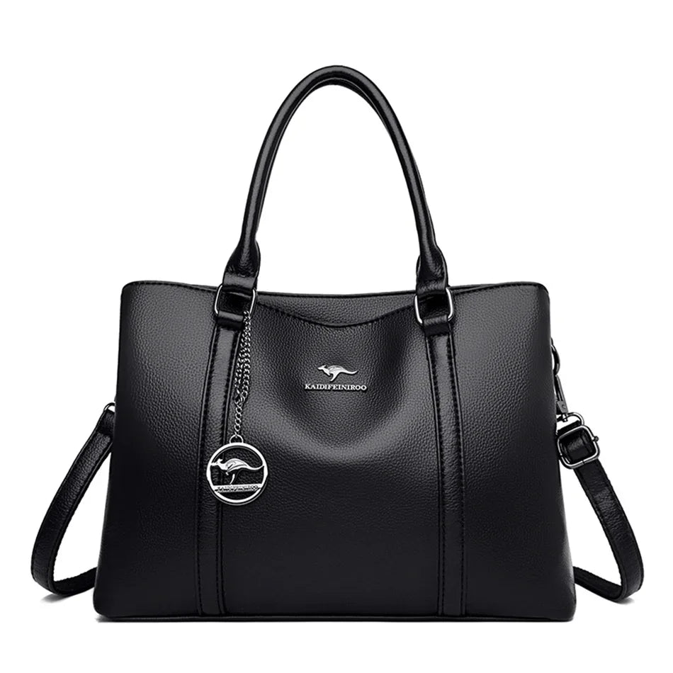 Genuine Leather Luxury Tote Bag For Women High Quality Designer Handbag Crossbody