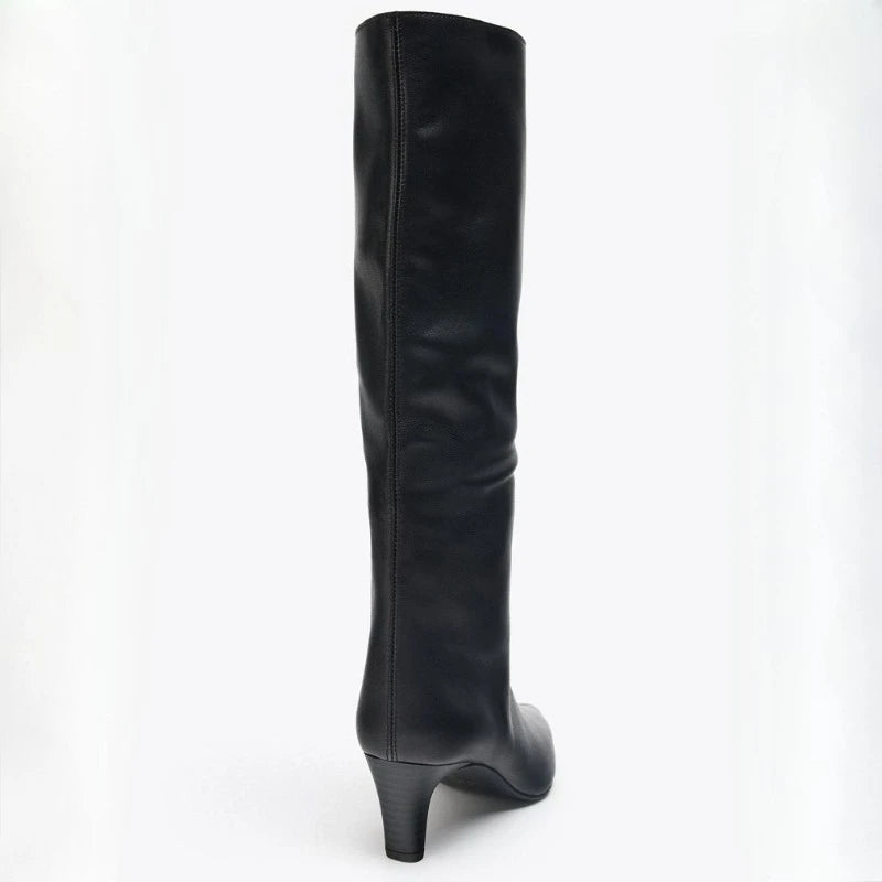 Brand Womens Rubber Boots Sexy Thigh High Heels Fashion Over The Knee Cowboy Boots For Women Rain Sexy Style