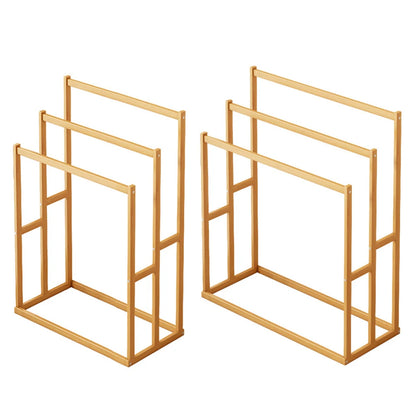 Easy Way At Bathroom 3 Tier Bamboo Freestanding Towel Rack Stand