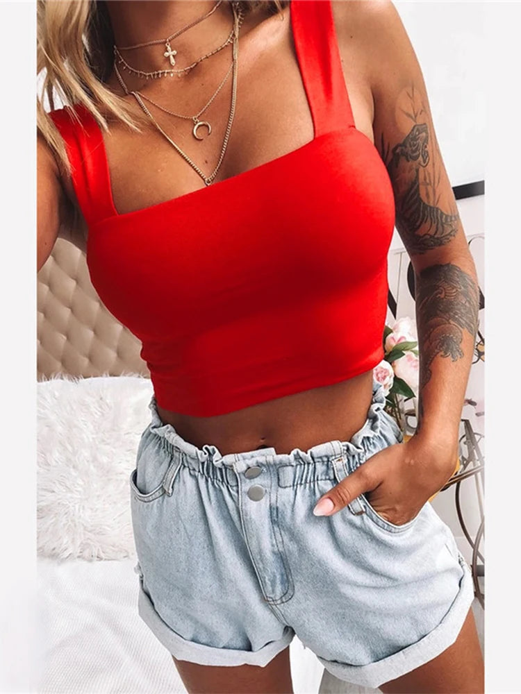 Modern Silhouette: Square-Neck Off-Shoulder Crop