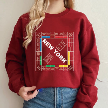 Basic Style Classic New York Printed Cool Sweatshirts