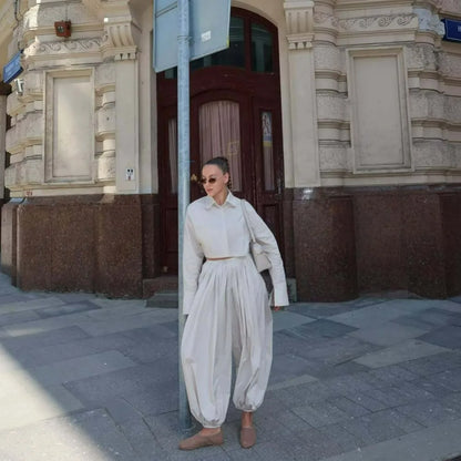 Casual Woolen Loose Pants